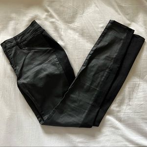 3x1 wax coated black skinny jeans